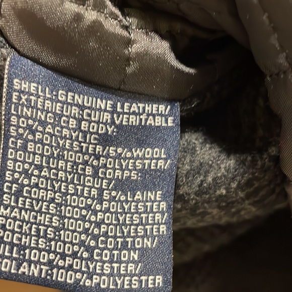 Tommy Hilfiger black leather jacket size large - Picture 4 of 6